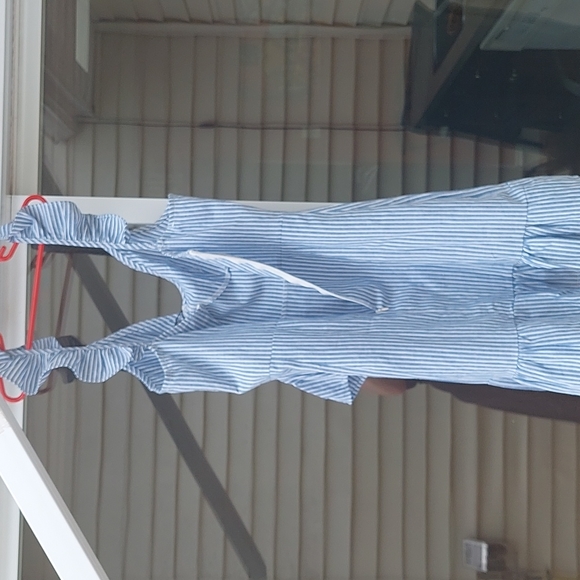 ZAFUL Ruffles Striped A Line Mini Dress - Picture 6 of 10